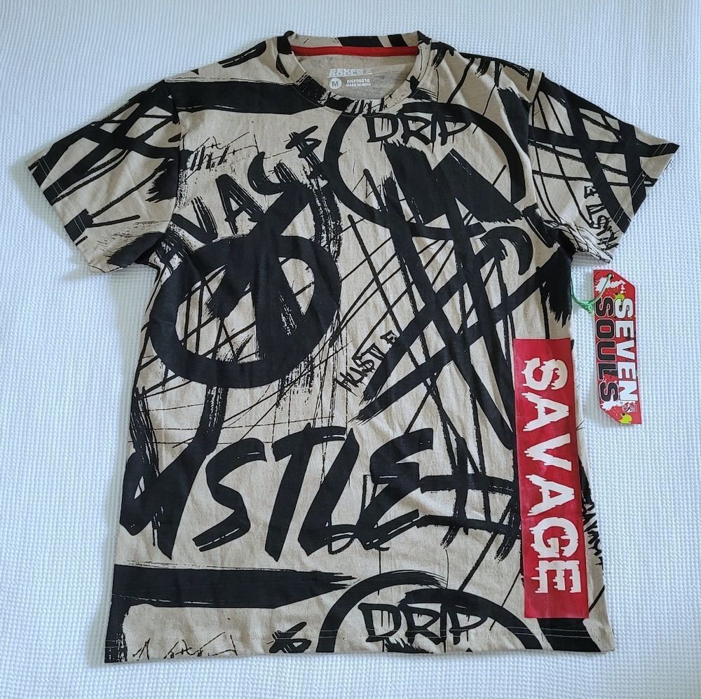 Seven7️⃣ Souls Graffiti Tee👕 - NWT - Picture 1 of 13